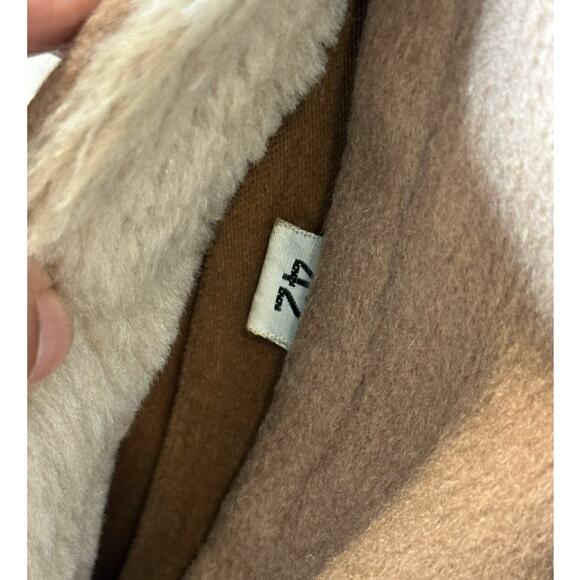 Mighty Mac Vintage 70s Tan men’s Winter coat w/ Faux Fur Lapel lined size 42/Lg - Picture 5 of 13